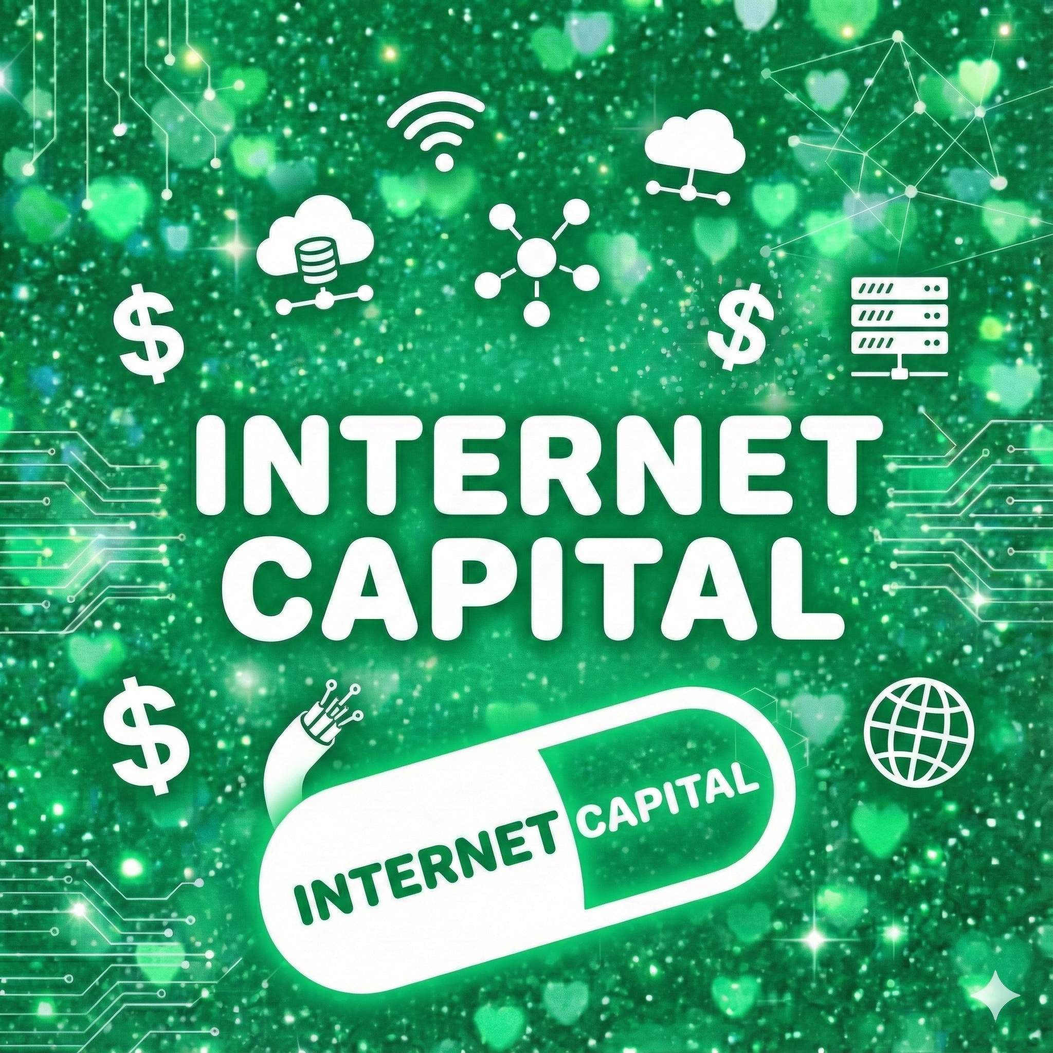 Internet Capital background with tech icons